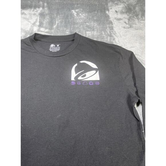 Taco Bell Shirt Mens Large Long Sleeve Graphic Retro Crewneck Logo Fast Food Tee - Picture 1 of 7